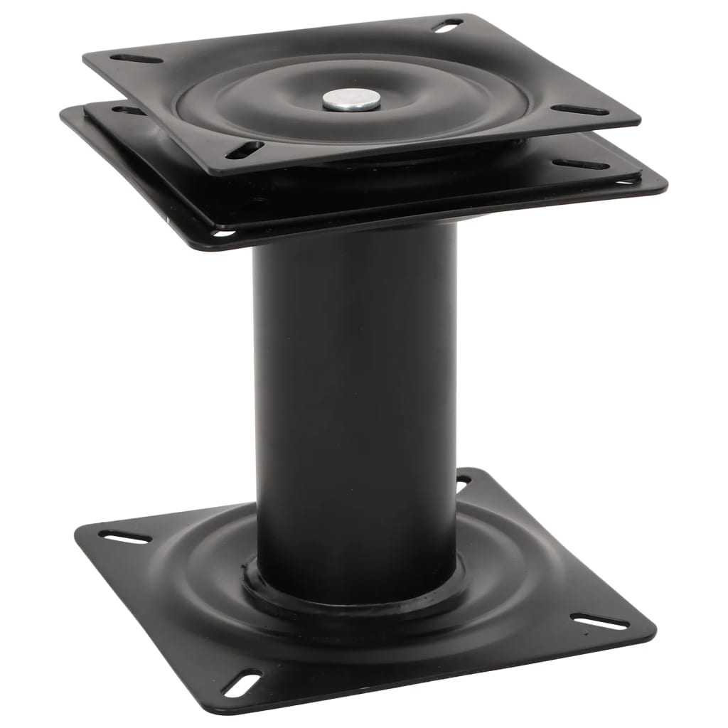 vidaXL Pedestal de asiento de barco con asiento giratorio 360° acero Dimensiones 18 x 18 x 18 cm, 18 x 18 x 33 cm, 18 x 18 x 28-45.5 cm