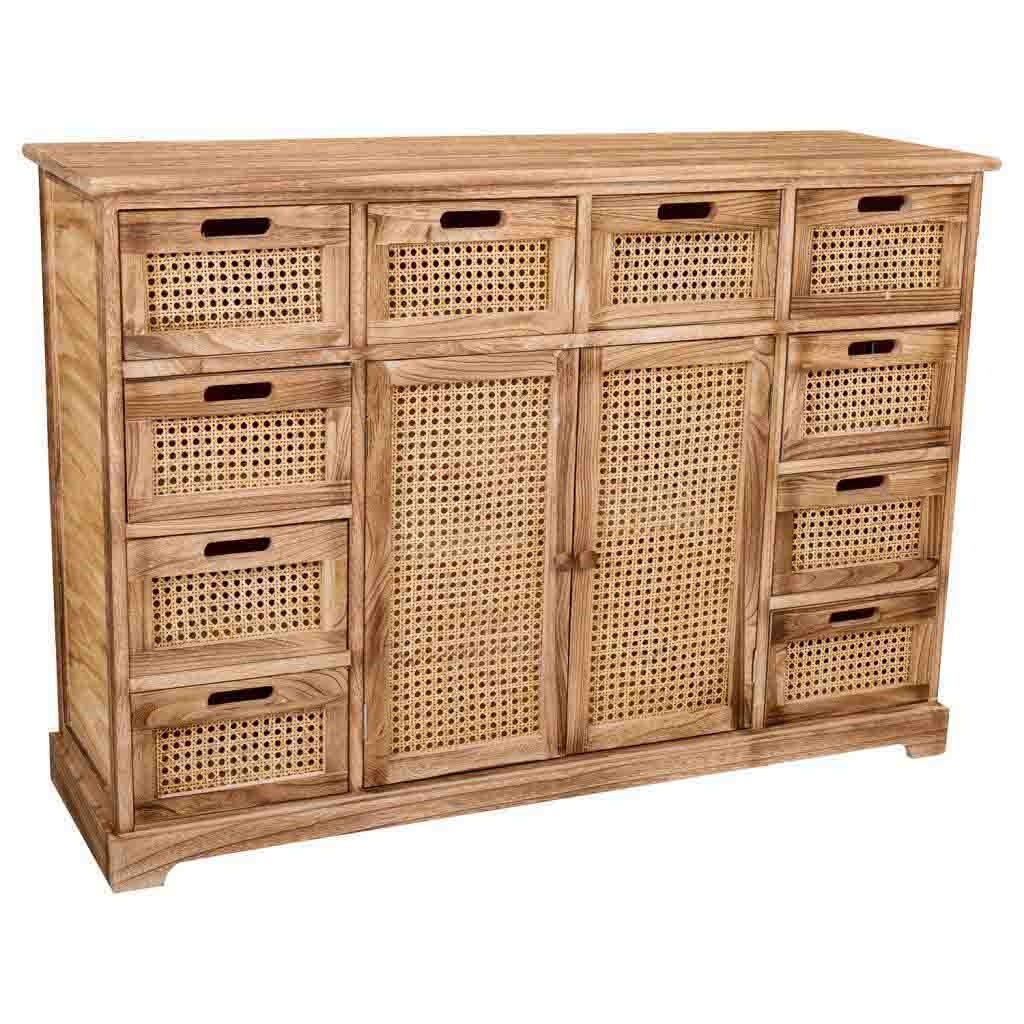 Wonderlust Deco - Aparador de madera marrón 113x33x78,5 cm Marrón 113x33x78.5h cm