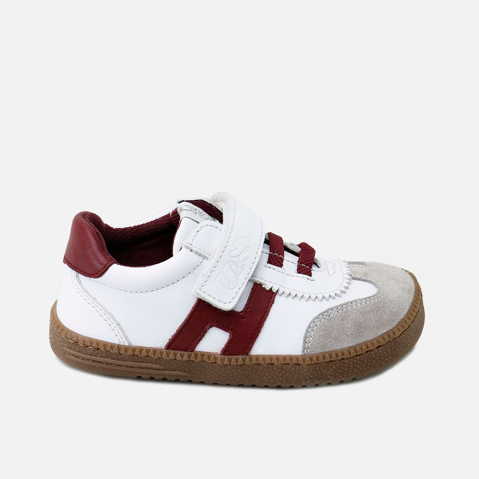 Deportivos barefoot H piel velour perline burdeos Elisoft | Eli 1957