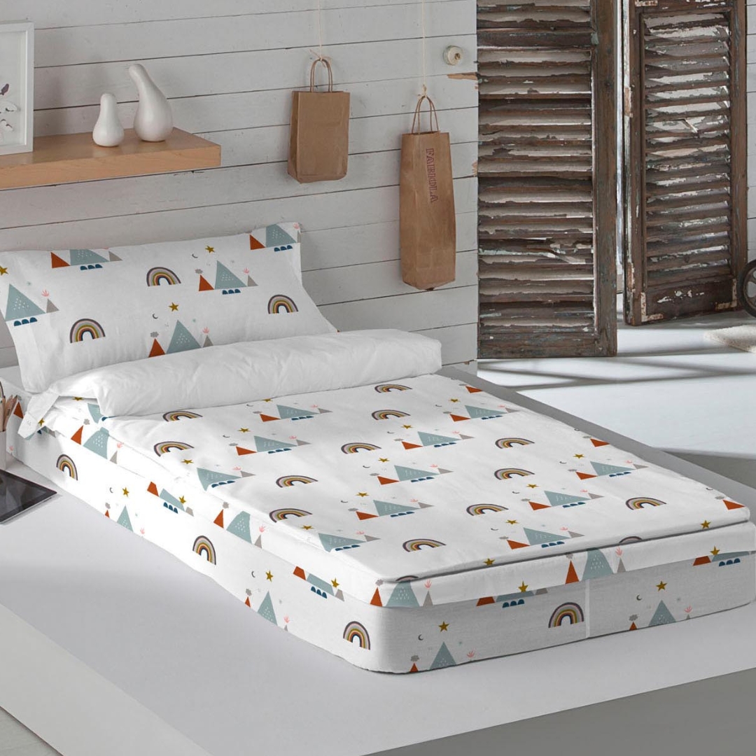 HACIENDO EL INDIO - Saco Nórdico Infantil Estampado 100% Algodón - Con o Sin Relleno - Cierre con Cremallera y Fuelle para Camas Nido y Literas - 17 Modelos Disponibles - Cama 90 - Fabricado en España