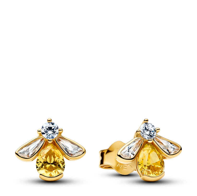 Pandora Pendientes de botón Abeja Miel 264559C01 , para Mujer
