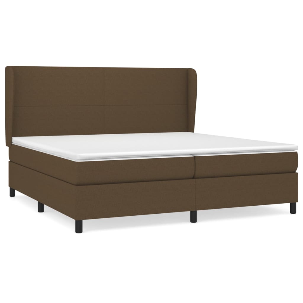 vidaXL Cama box spring con colchón tela  200x200 cm Multicolor