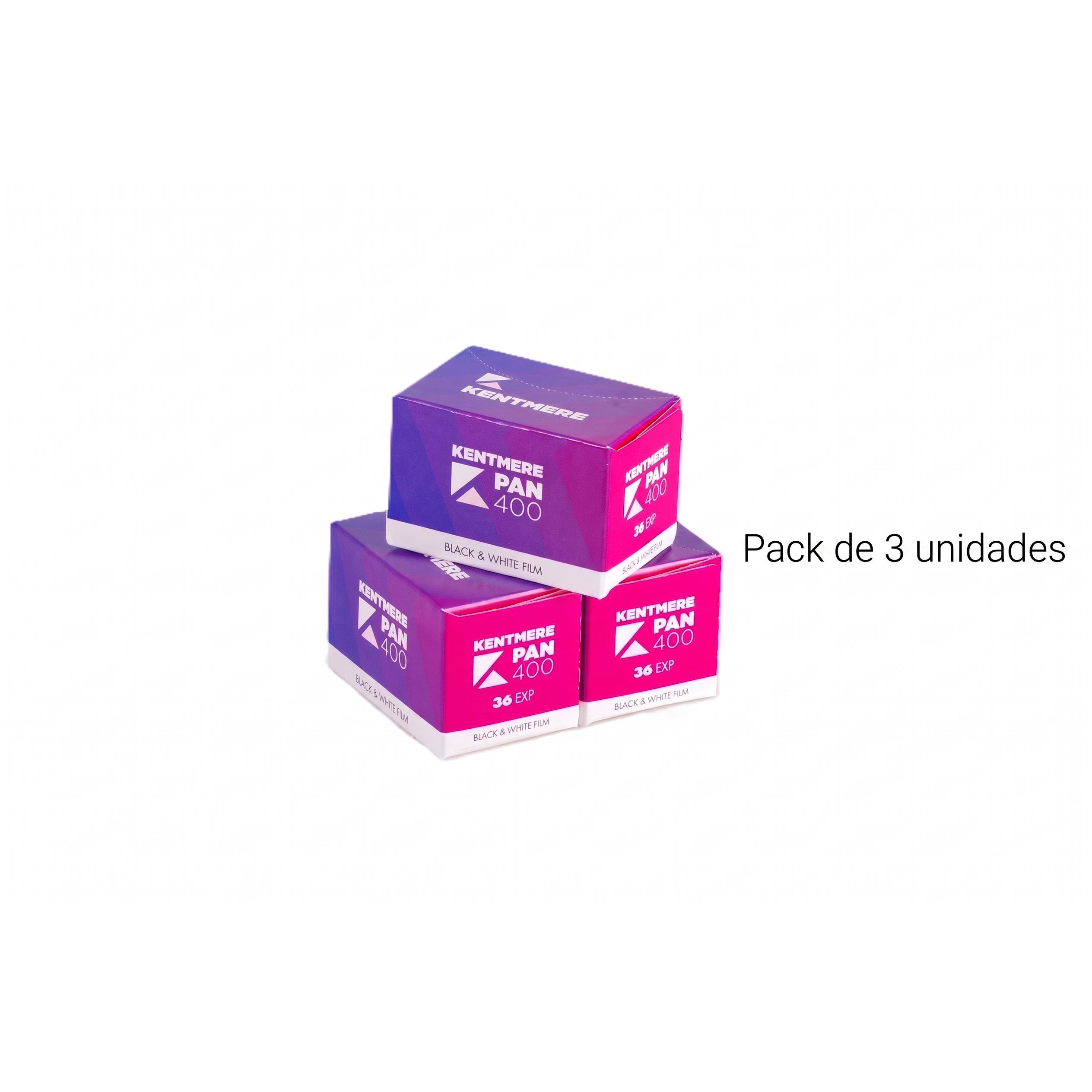 Ilford Kentemere 100 400 Pack-3 Rollos de Película Fotográfica Blanco y Negro