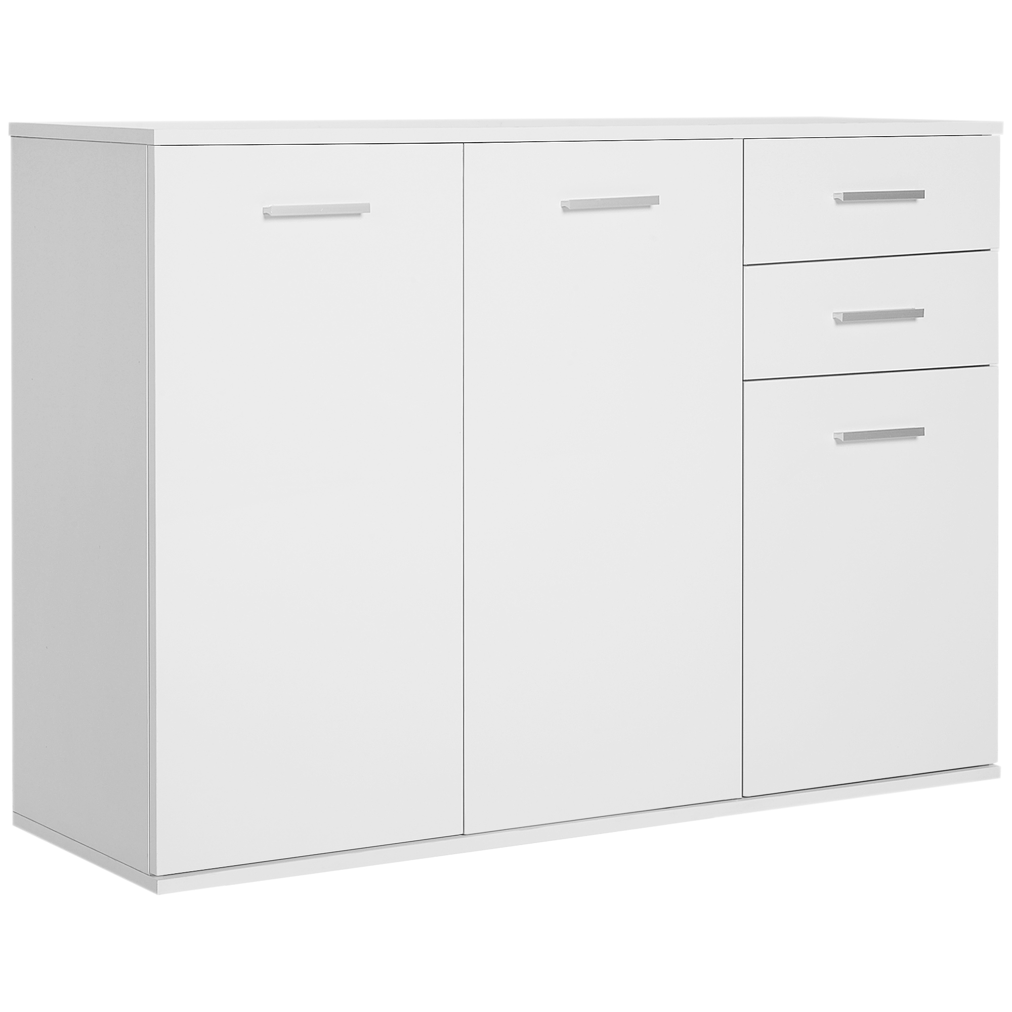 HOMCOM Armario Gabinete Consola Aparador Buffet Mueble Organizador de Almacenaje Multiusos de Comedor Salón con Puertas y Cajones 71x35x76cm