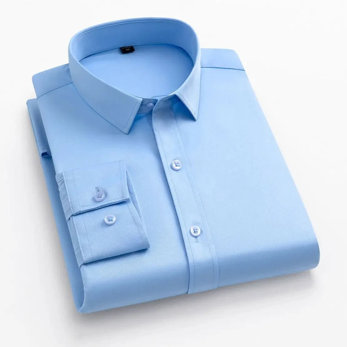 TK Camisa Larga Para Hombre 55-105KG Con Cuello Erguido Y Estilo Formal No Tejida Tratamiento Anti-Pliegues Ropa Profesional Para Trabajo