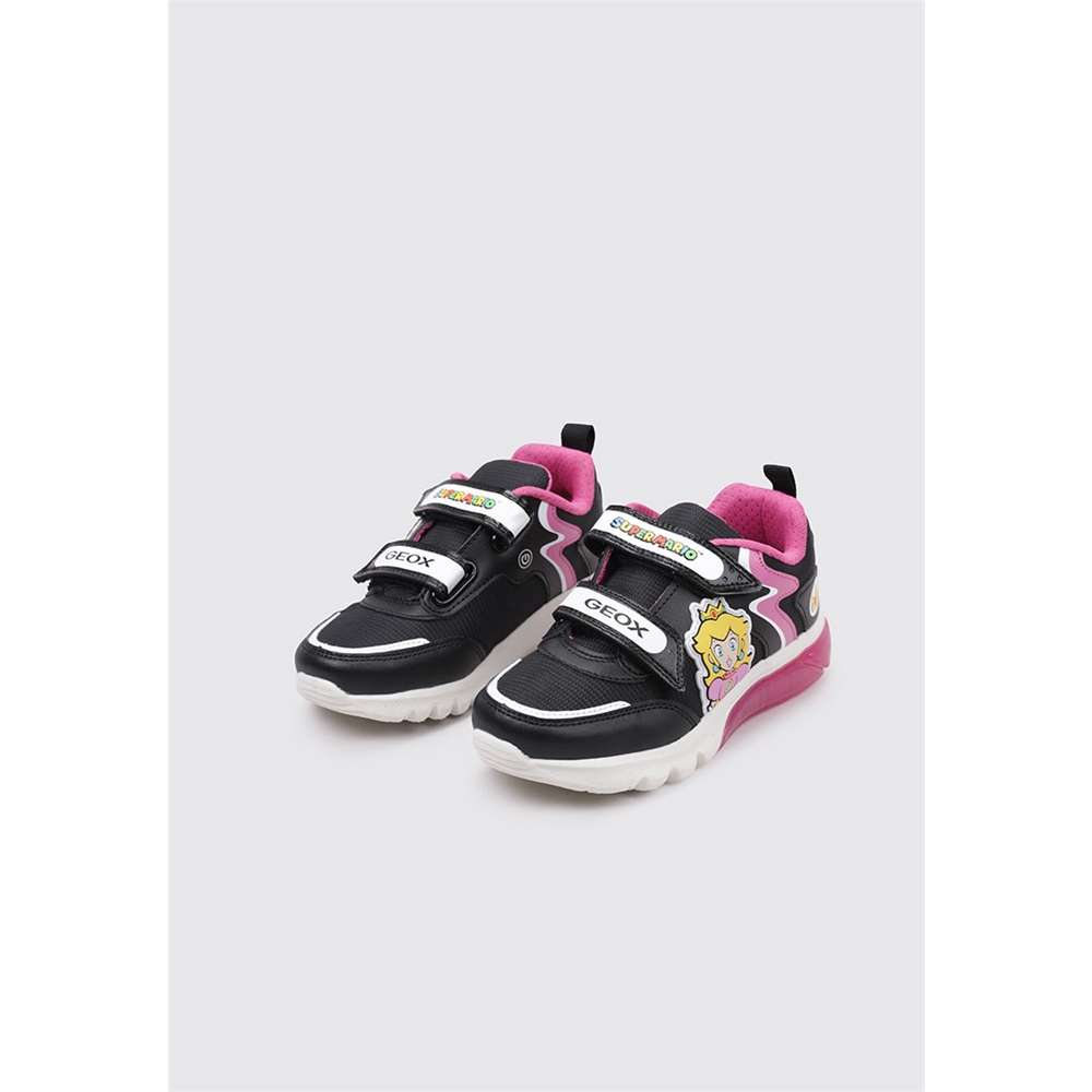 Geox J CIBERDRON GIRL A Deportivas Con Velcro Niña Negro