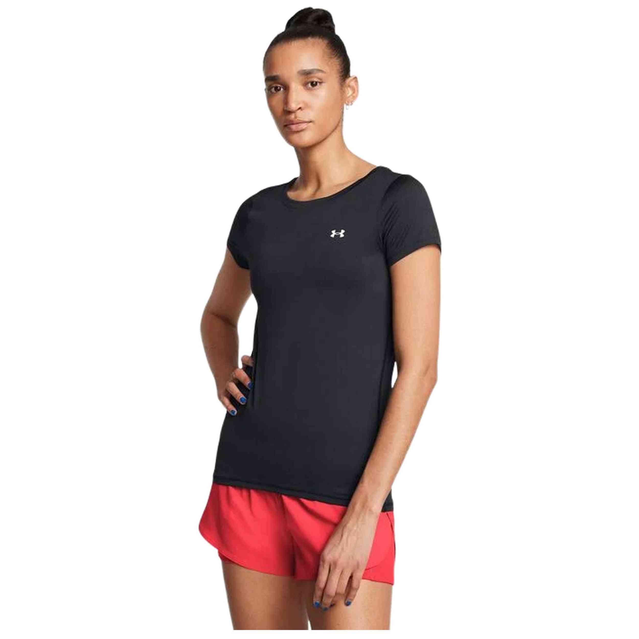 Camiseta De Manga Corta Under Armour para Mujer en color Negro