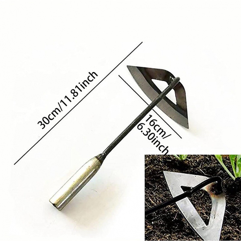 Herramienta agrícola para deshierbe - Azadón hueco para jardinería, diseño afilado para eliminar malezas, cultivo y preparación de terreno