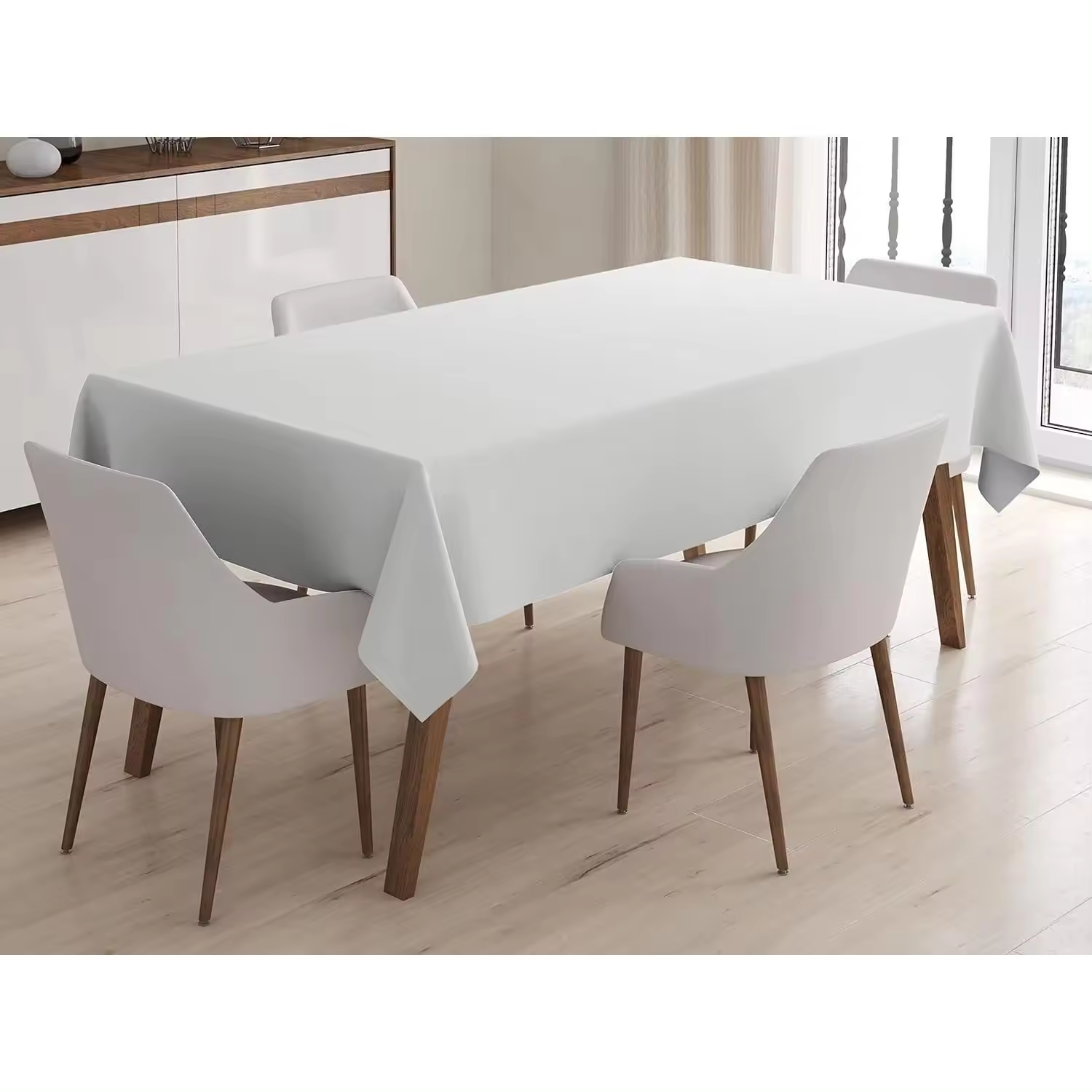 Mantel de Mesa Antimanchas Liso, Manteles Impermeable Poliéster, Mantel Tejido Tela, Elegante para Ocasiones de Mesa Jardín, Comedor y Cocina Repelente al Agua