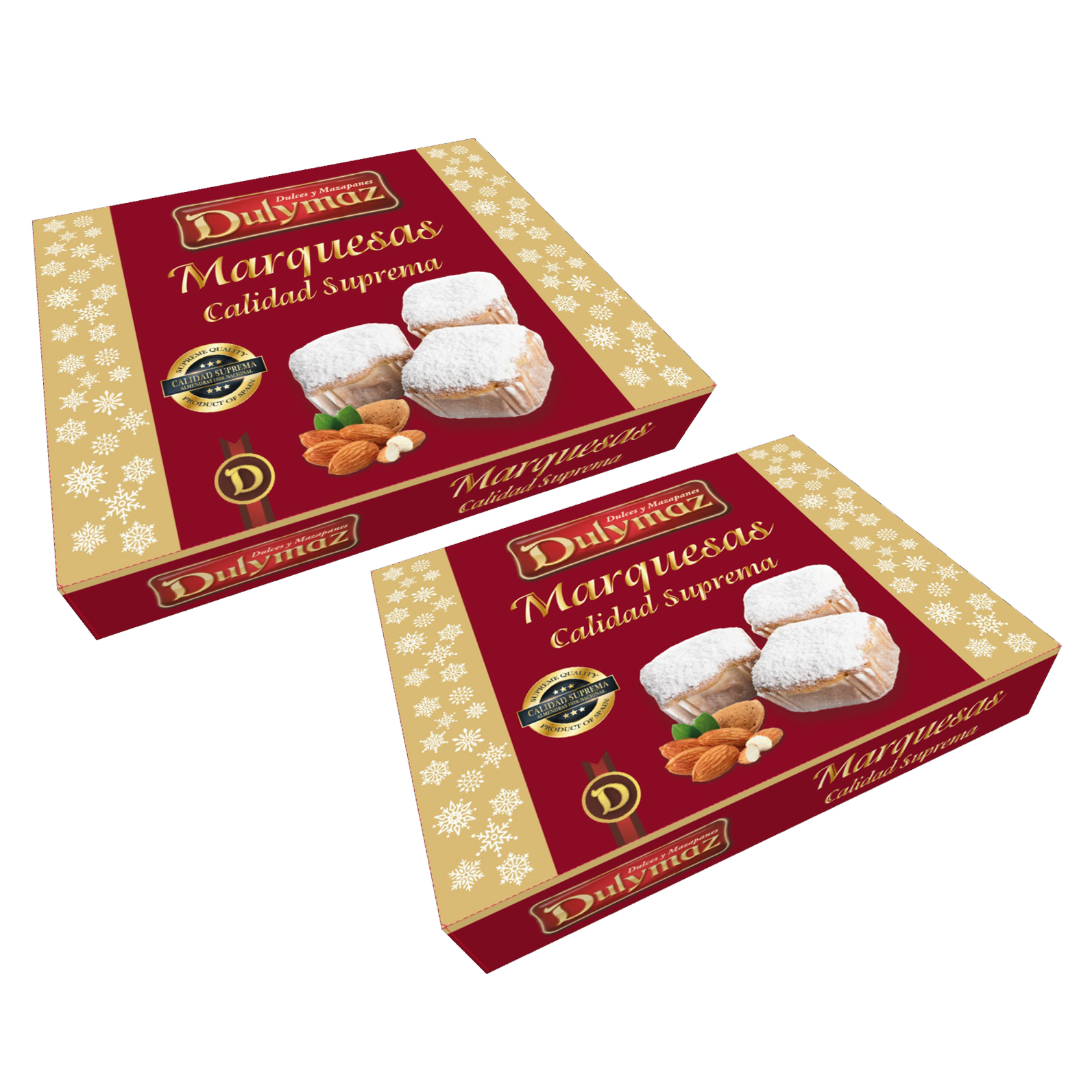 Marquesas Calidad Suprema Pack de 2 Estuches 250g c/u - Dulce de Almendras - Mazapán