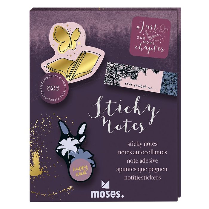 MOSES SET DE NOTAS ADHESIVAS BOOKLOVERS FOREVER JUST ONE MORE CHAPTER 9x7x2 Cms.