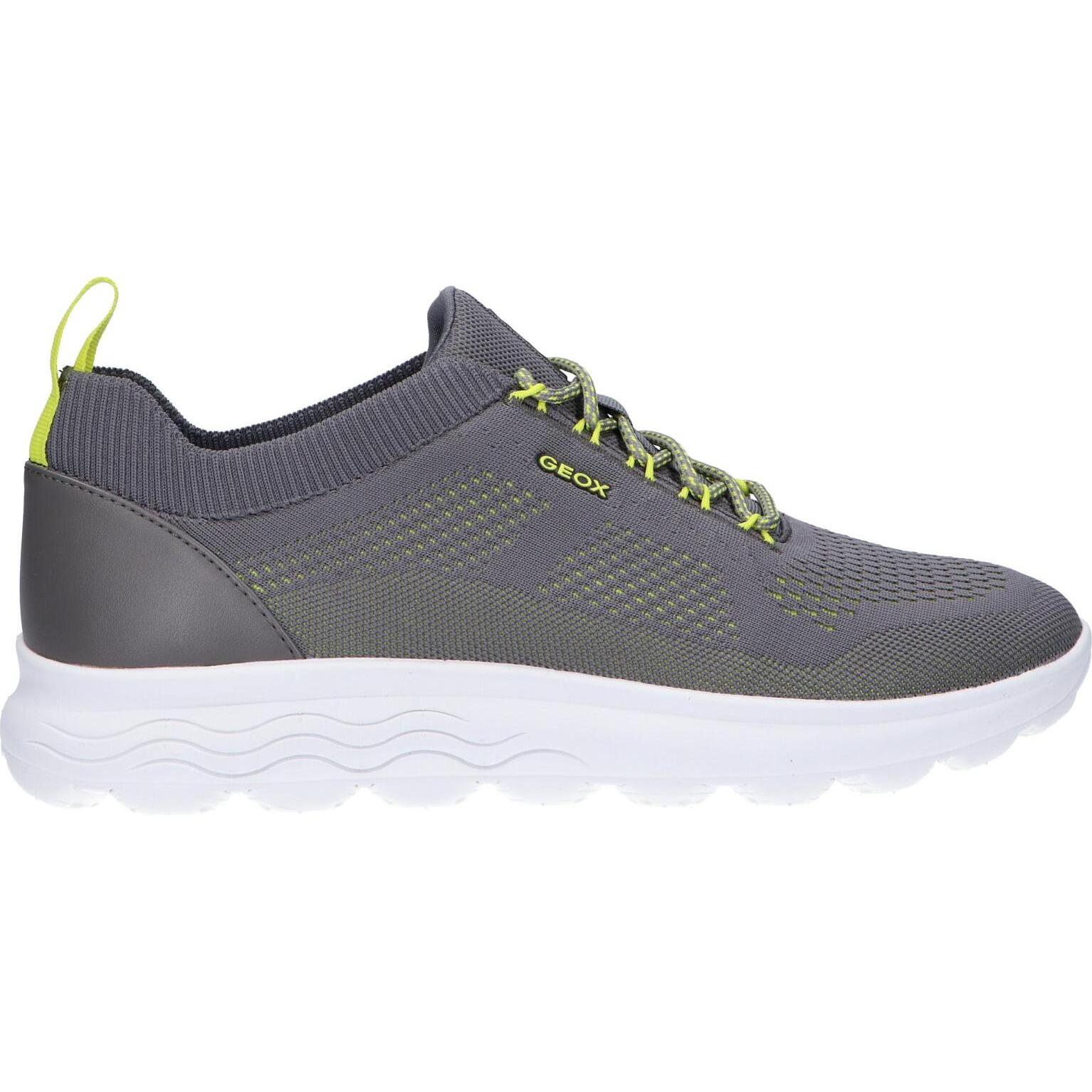 Geox U15BYA 0006K U SPHERICA DK GREY men's sports shoes with cushioned insoles and flexible non-slip soles offer optimal traction and comfort for running and athletic training, ideal for active men.