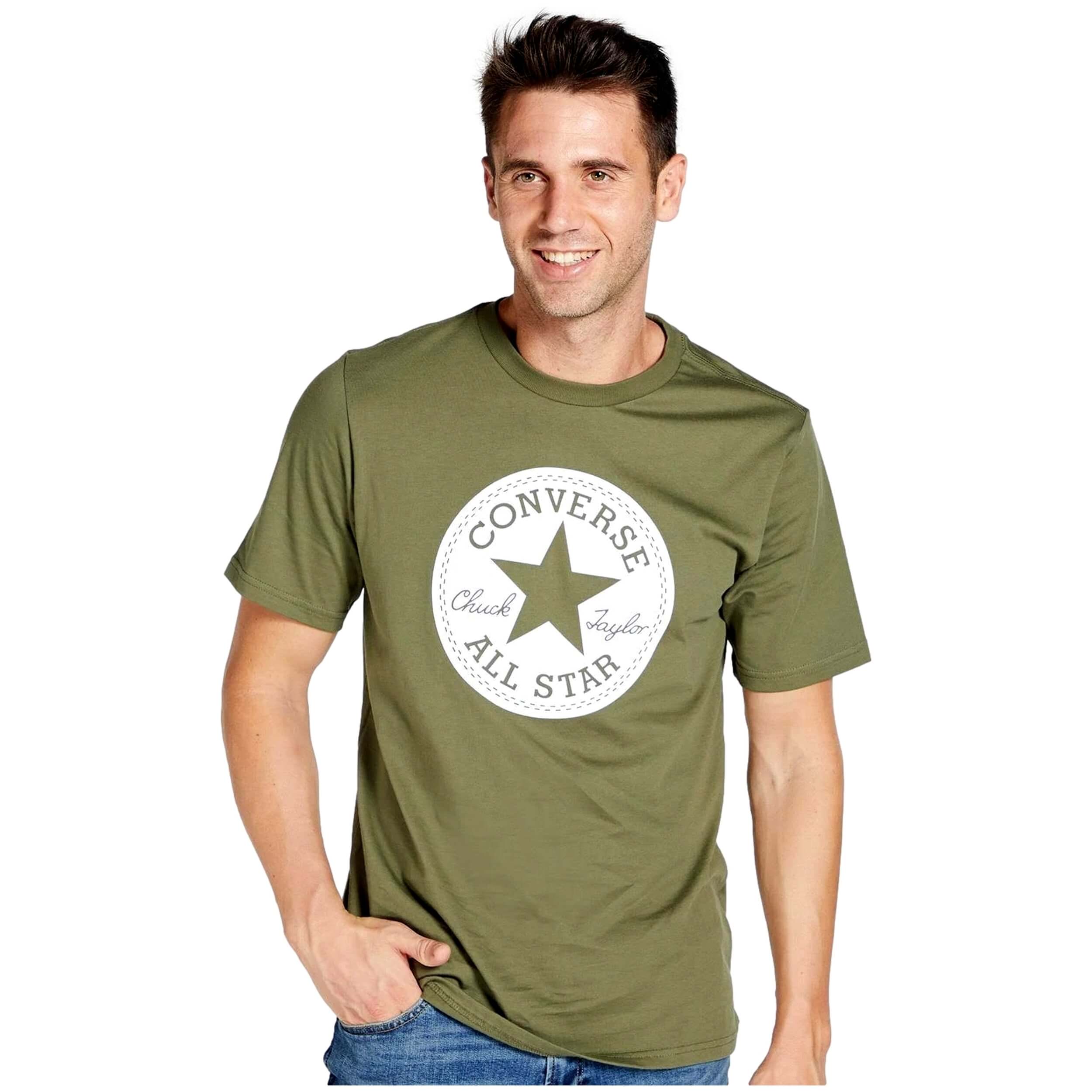 Camisetas De Manga Corta Converse modelo 10023854-A06 para Hombre en color Verde