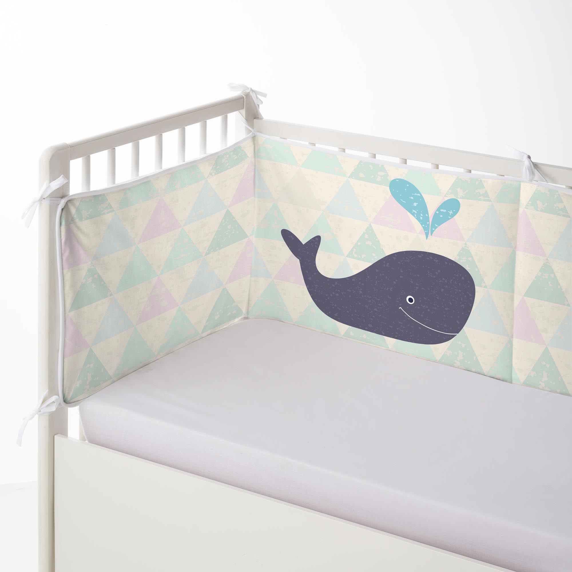 COOL KIDS - Protector de Cuna - 100% Algodón Extrasuave - 9 Modelos - 60x60x60+40 cm - Fabricado en España
