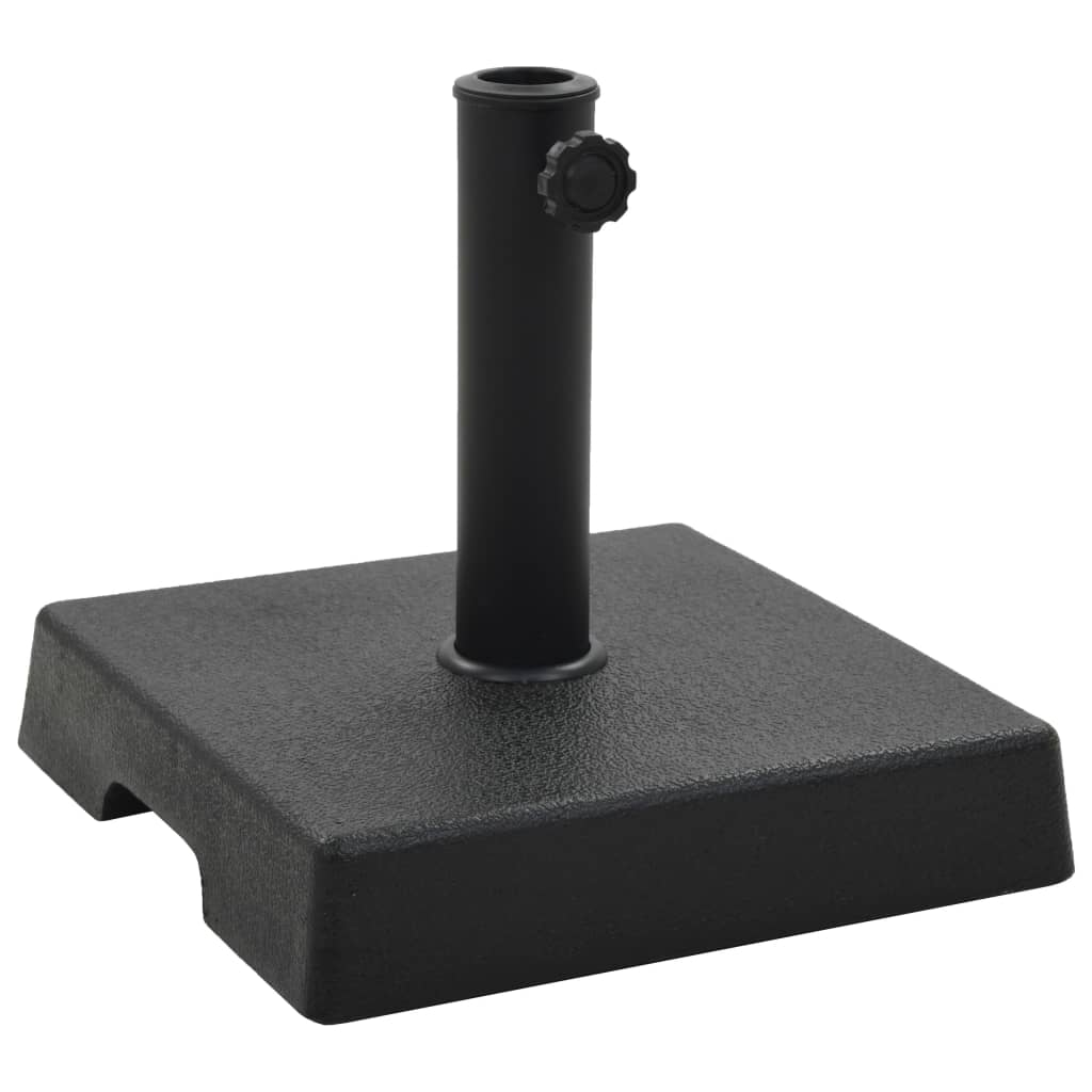 vidaXL Base de sombrilla cuadrada de poliresina negra 8 kg