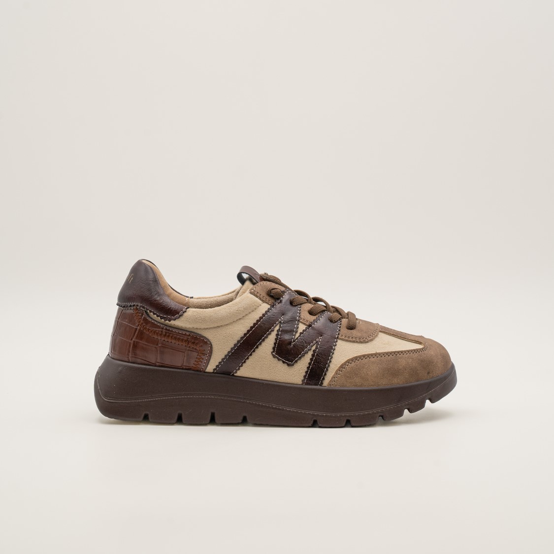 Zapatillas con plataforma y texturas combinadas de mujer Mysoft 26M627