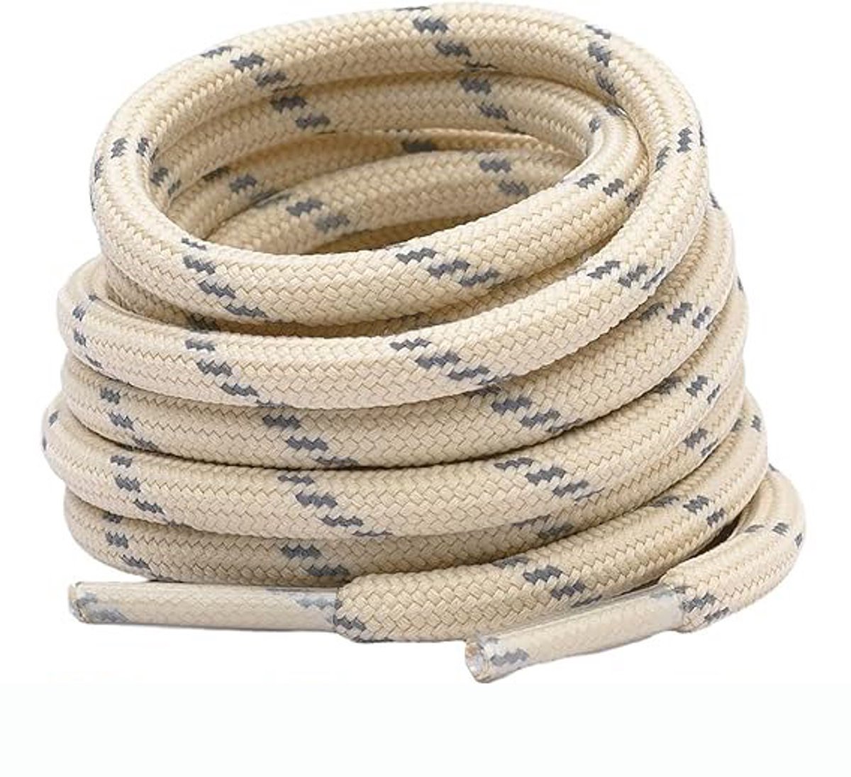 Om Home Cordones redondos de 60 cm de largo para zapatillas deportivas - 2 pares - cordones para botas - cordones redondos reflectantes gruesos con puntos inclinados - cuerda de algodón de 5 mm de diámetro, cordón trenzado colorido para cinturón - cordone