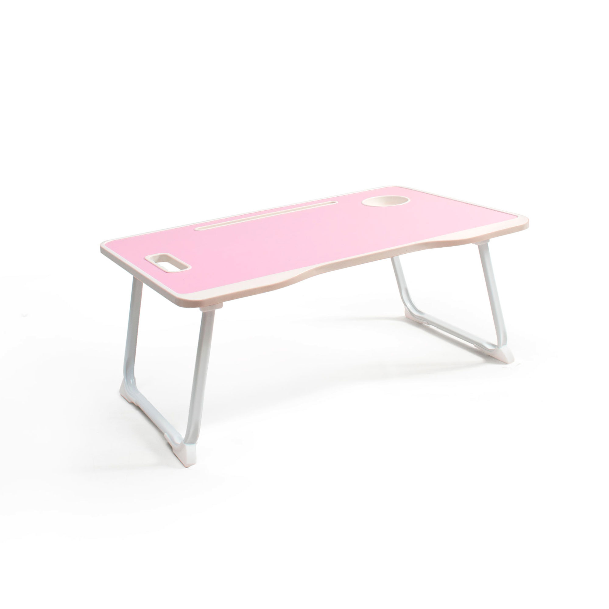 The Secret Home - Bandeja de Cama Plegable con Posavasos y Asa - 60x40x27 cm - Varios Colores