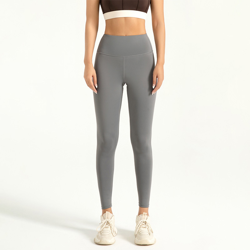 TK Pantalones de yoga color nude para mujer con guantes color melocotón, pantalones de yoga ajustados para mujer que controla