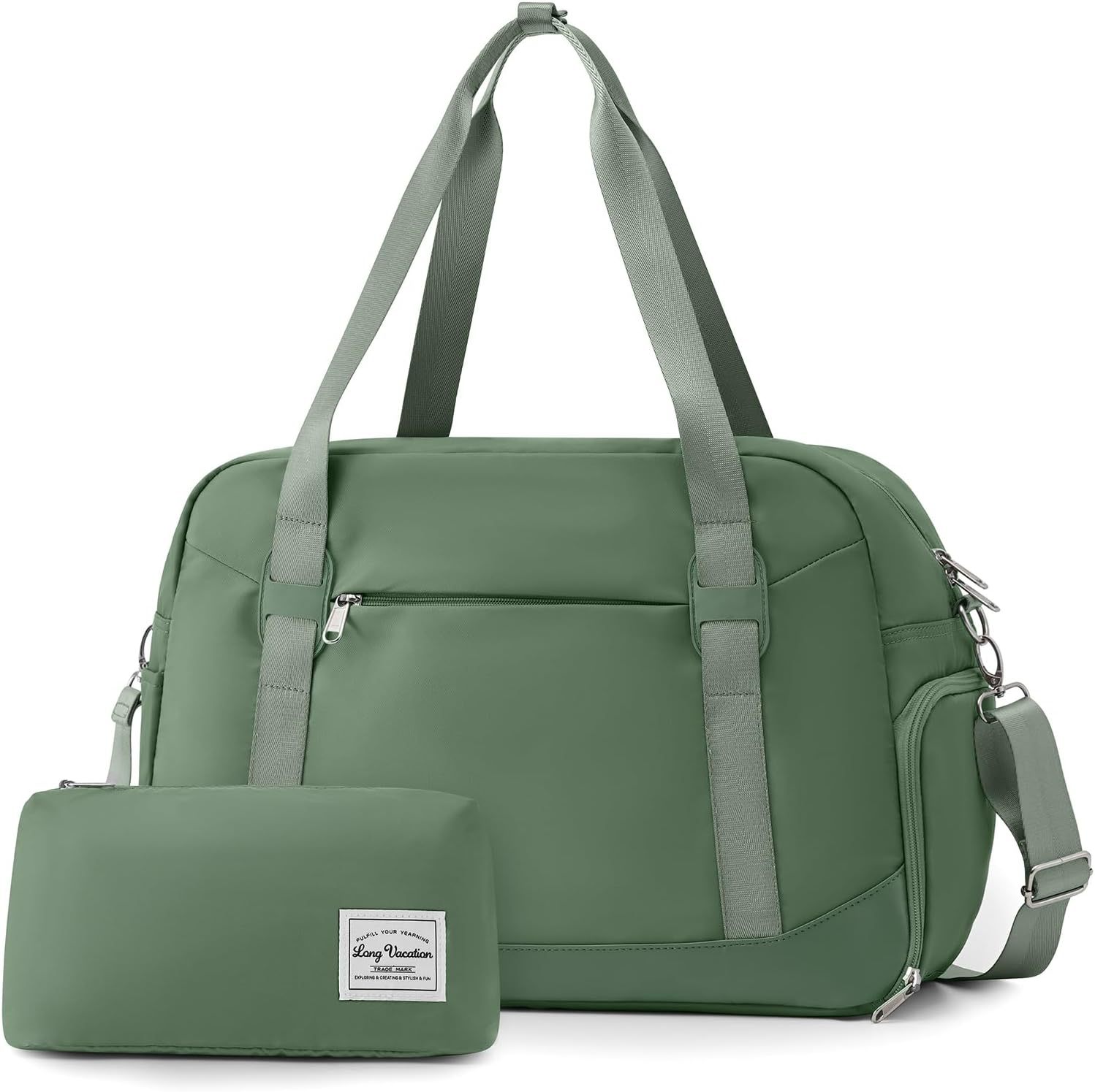 TK Bolsa de viaje deportiva para mujer, bolso de mano con compartimento para zapatos y bolsa impermeable para yoga.