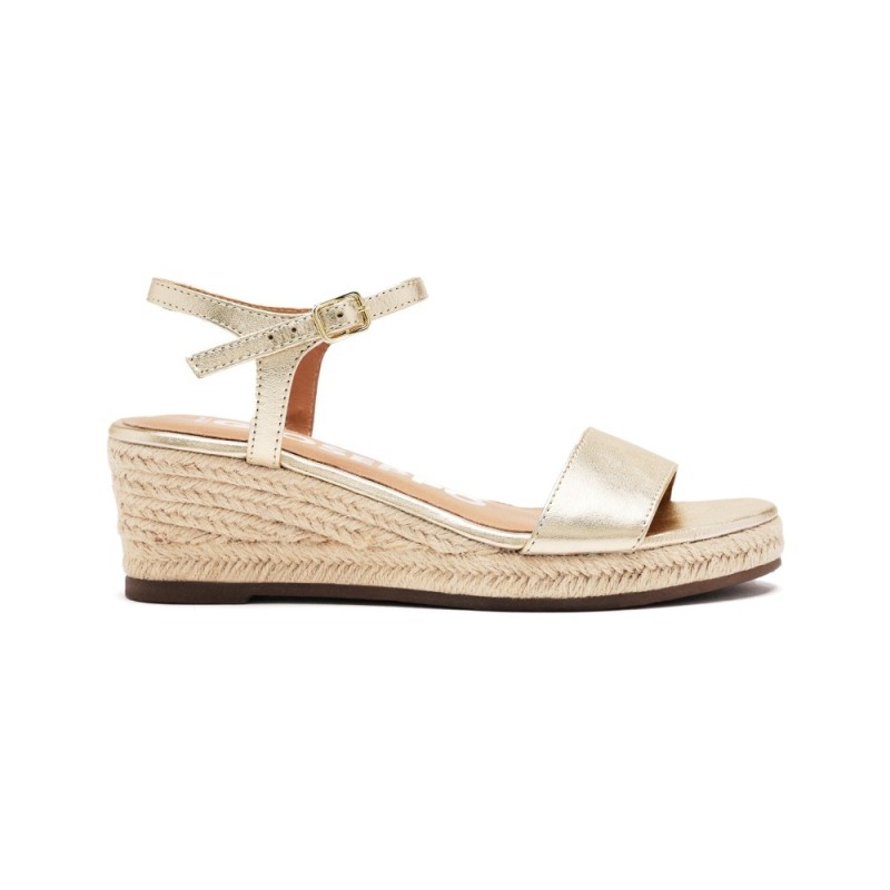 Sandalias plataforma mujer GIOSEPPO 71701 PLATIN SANDALIA CUÑA YUTE PLATINO 38971 26V