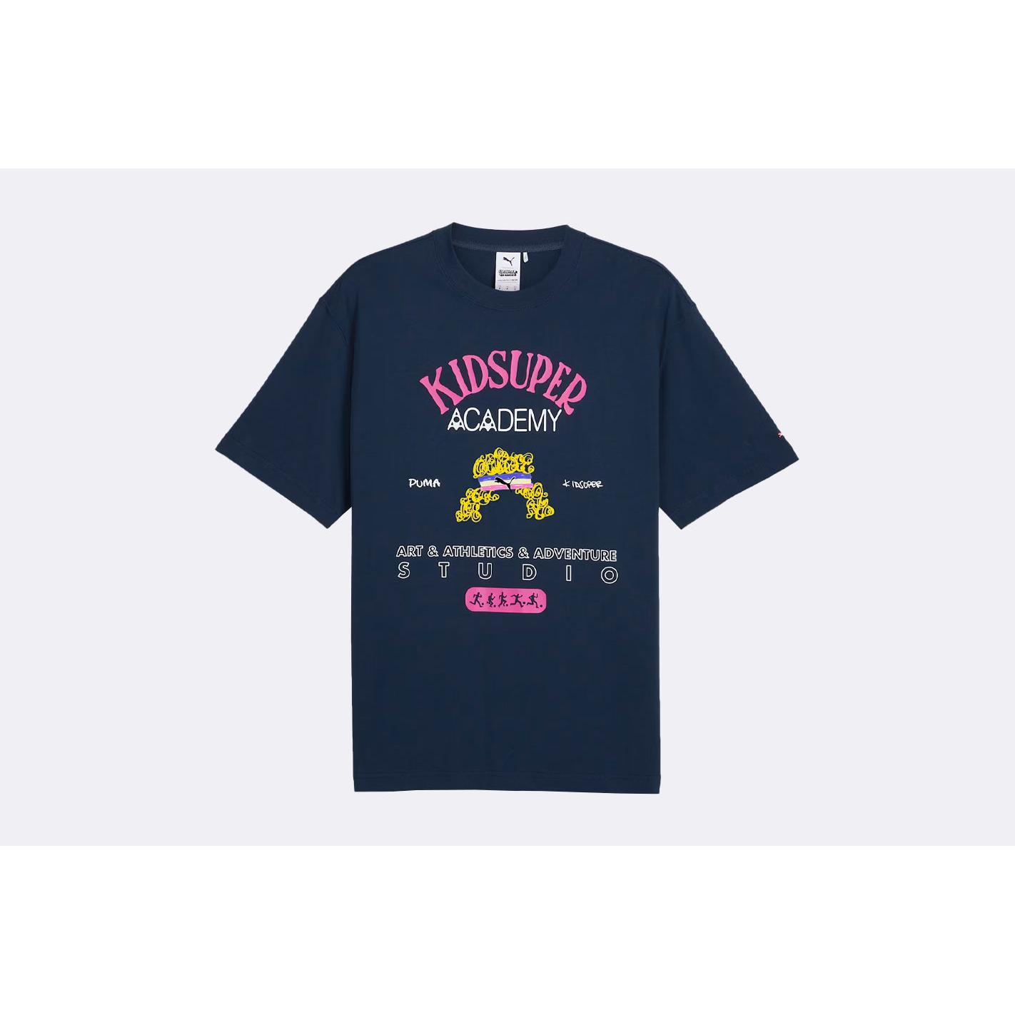 Camiseta azul de manga corta Puma x Kidsuper Graphic