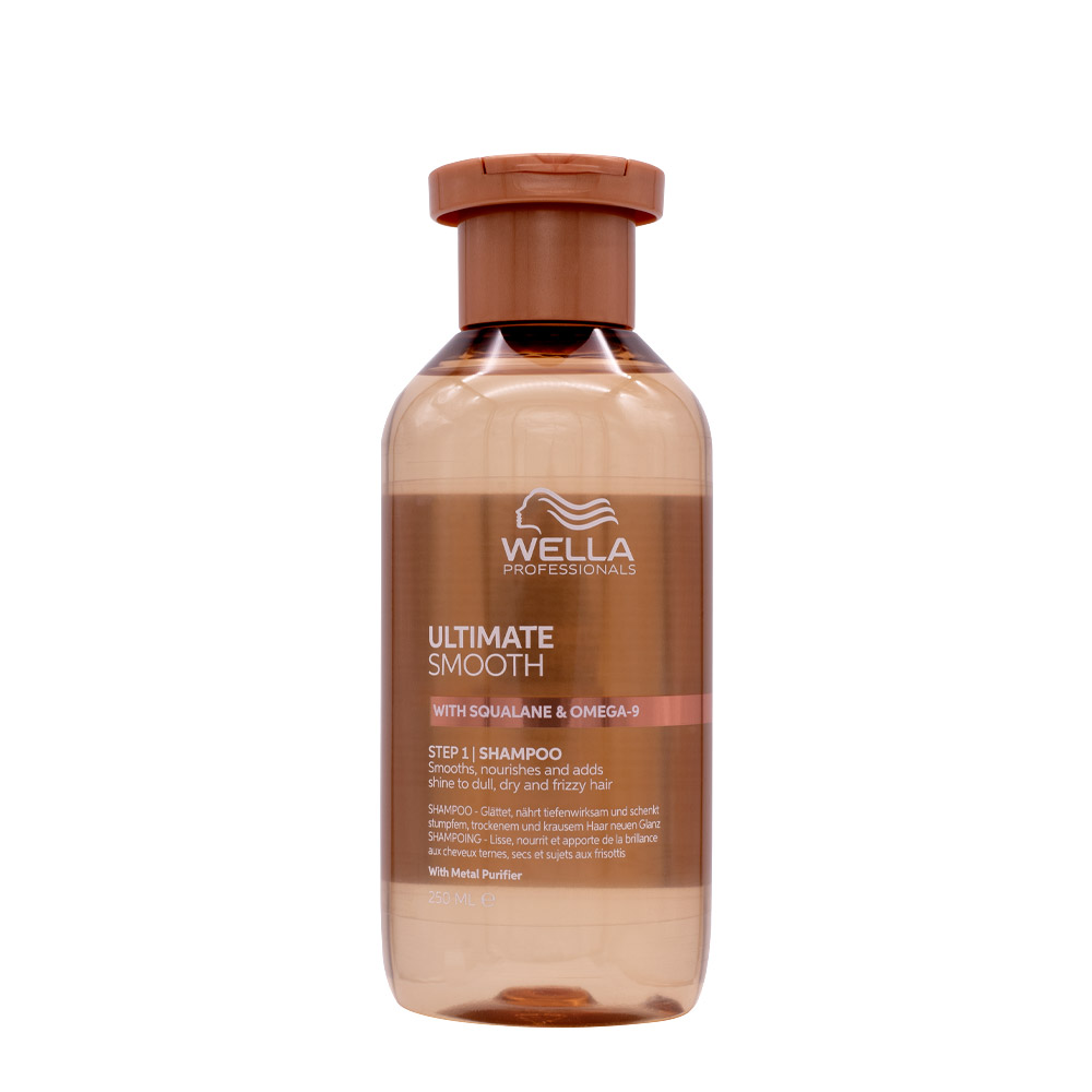 Wella Ultimate Smooth Shampoo 250ml - champú quelante anti-frizz
