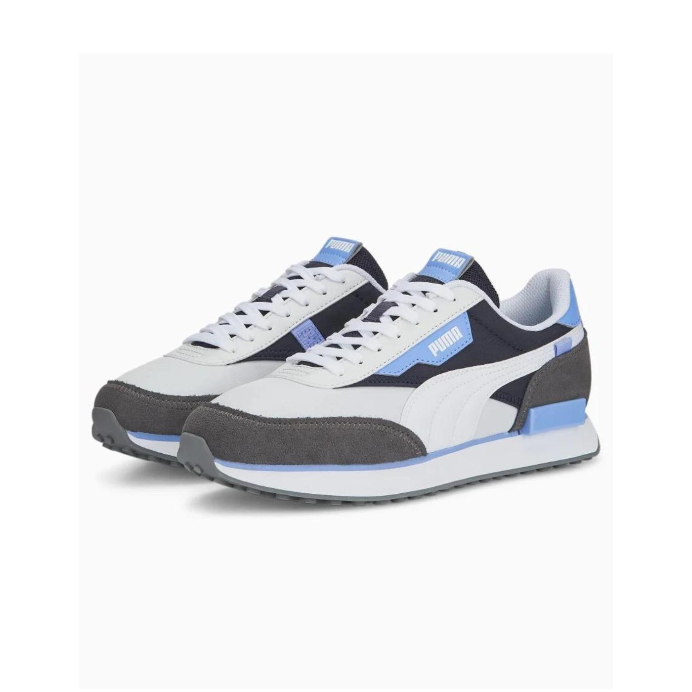 Zapatillas puma future rider new core azul gris de hombre.