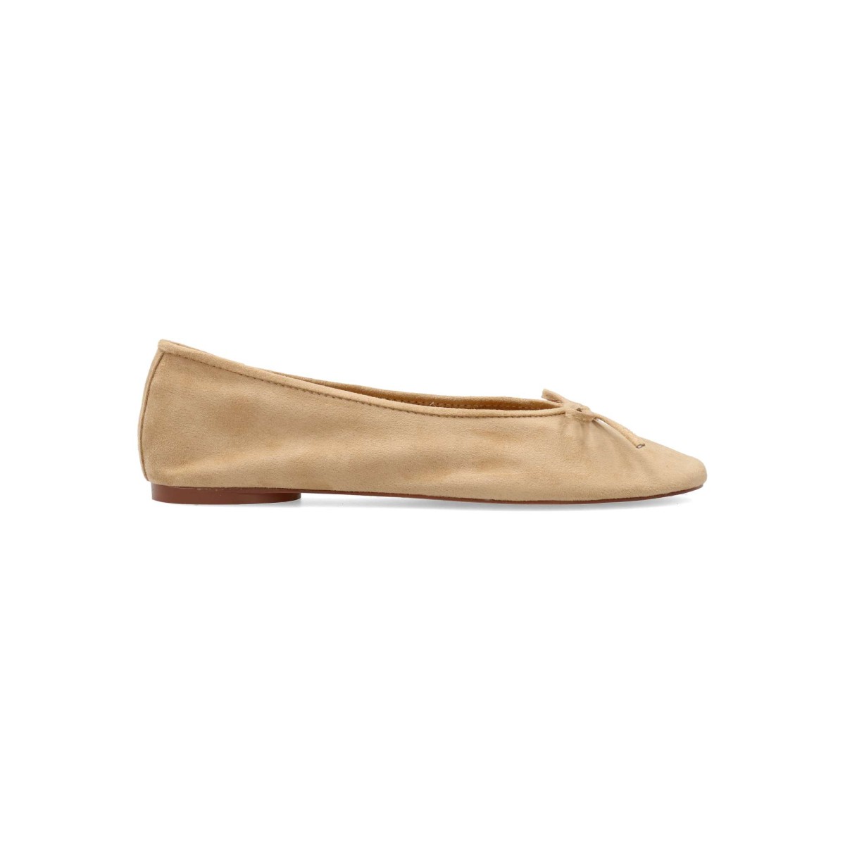 Vanessa Calzados - Bailarina plana VANESSA en textil antelina, cómoda y acolchada para mujer, estilo sabrina clásica con punta redonda