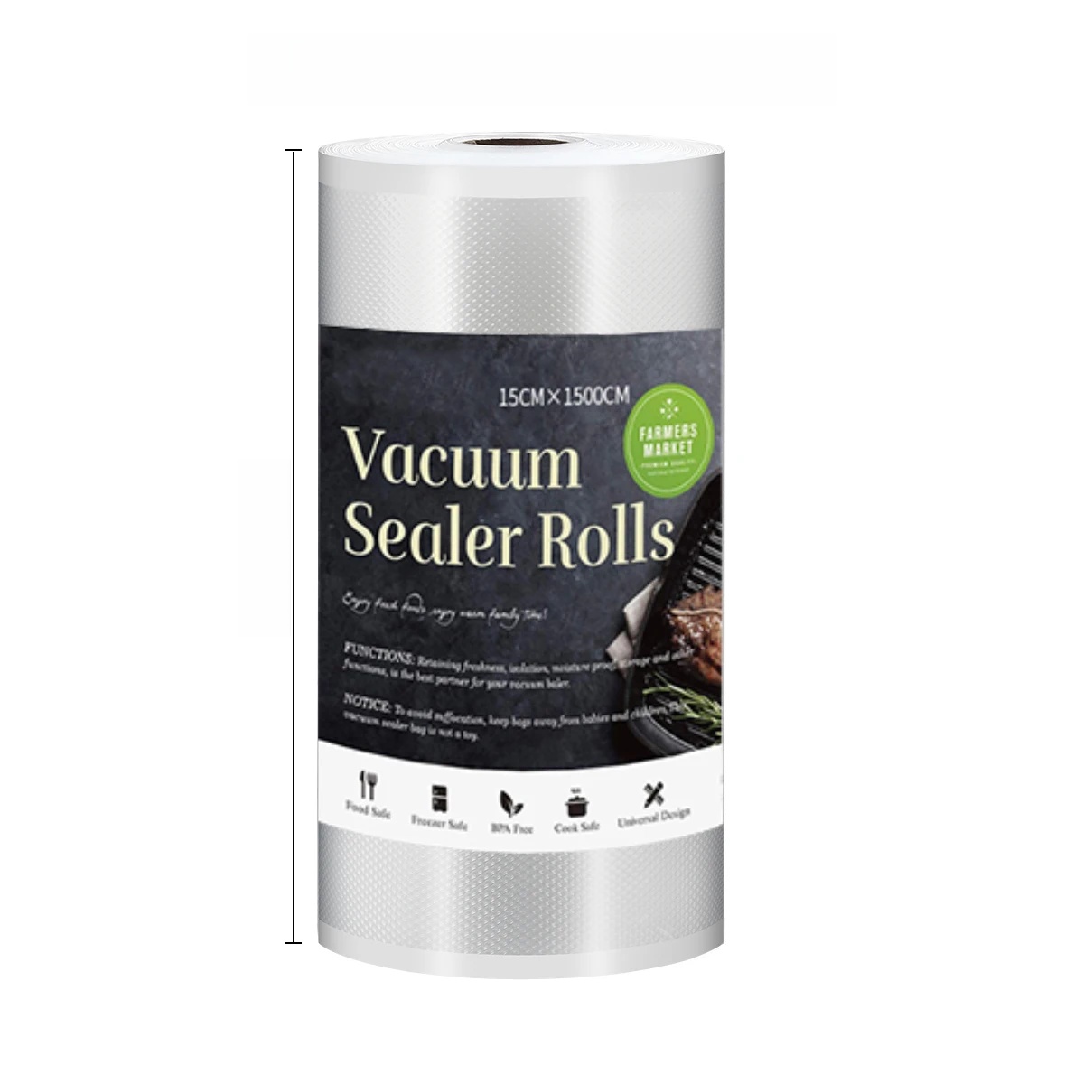 TK saengQ Sello De Alimentos Para Cocina Bolsas De Vacío Sous Vide De Almacenamiento 12/15/20/25/30cm*1500cm/Roll Corteza Aislante Alimentos