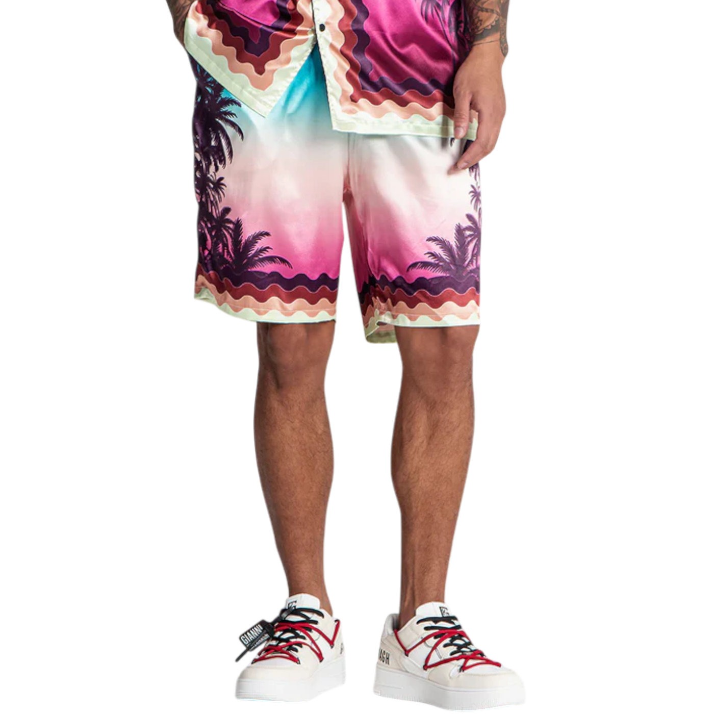 Pantalon Corto Gianni Kavanagh Tropicana Multicolor Hombre Moderno, Ropa casual 100% Poliéster