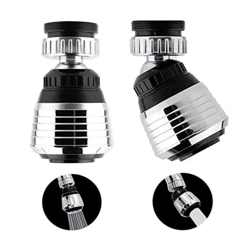 CA 2 Unidades Cocina 360 Grados Cabeza Giratoria Caño Grifo Filtro de Ducha de Oxígeno Bubbler Protector de Salpicadura de Ahorro de Agua
