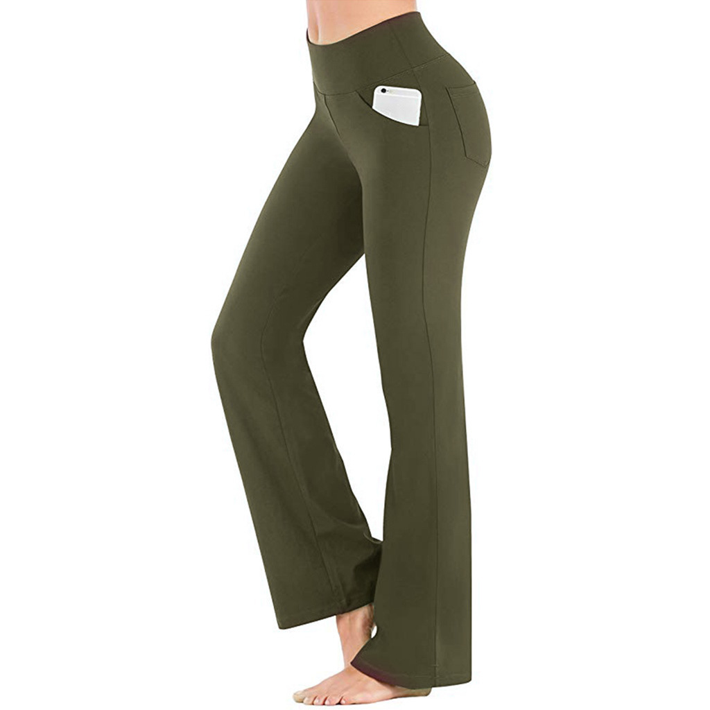 TK Ogilvy Mather-Pantalones largos de pierna Acampanados para mujer, pantalones largos de cintura alta, estilo Palazzo, elegante, OL