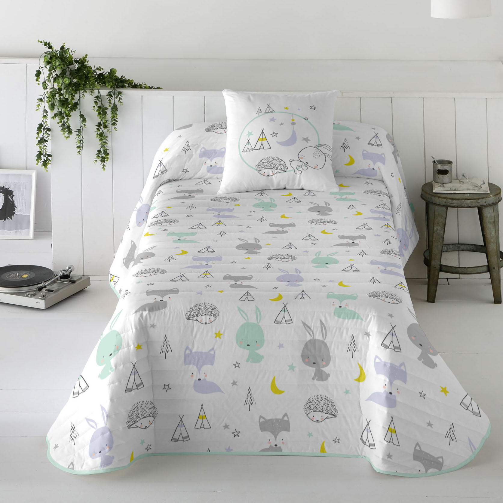COOL KIDS - Colcha Bouti Infantil Reversible - 100% Algodón - Extra Suave - 10 Modelos Disponibles - Cama 90/105 cm - Fabricado en España