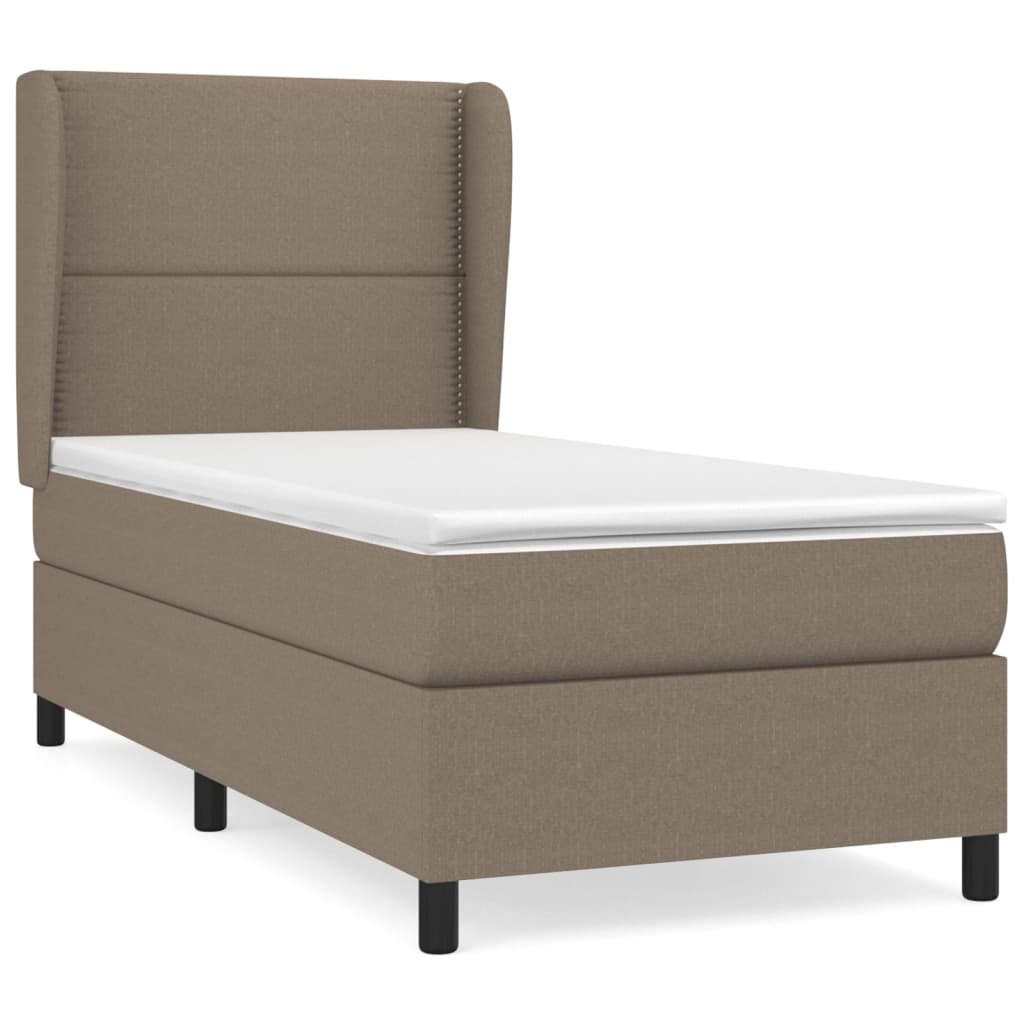 vidaXL Cama box spring con colchón tela  100x200 cm Multicolor