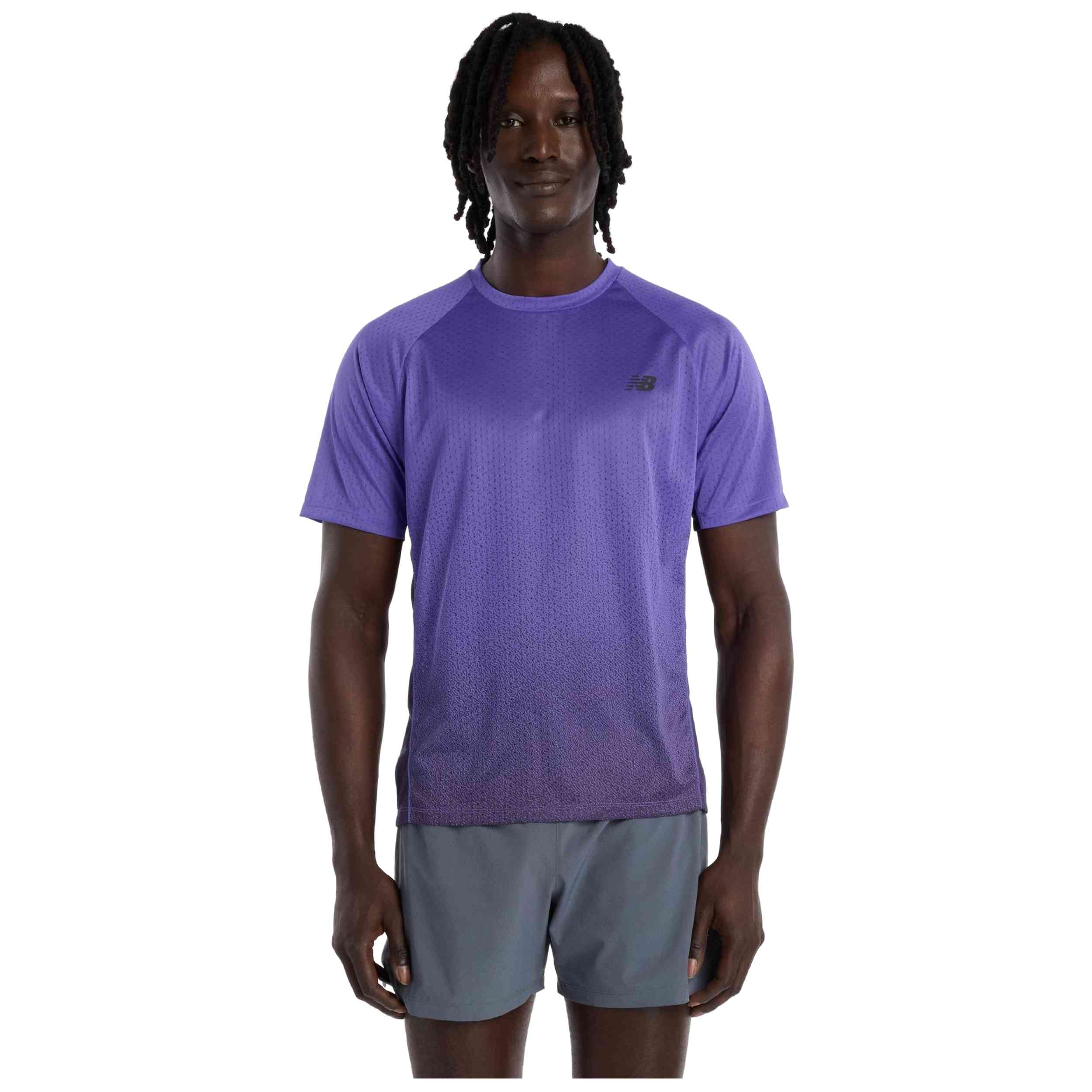 Camiseta De Manga Corta New Balance modelo MT61O0TK_EPU para Hombre en color Morado