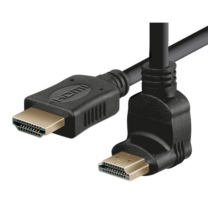 CABLE NEGRO HDMI 1.5 metros M - M codo ADoceVoltios