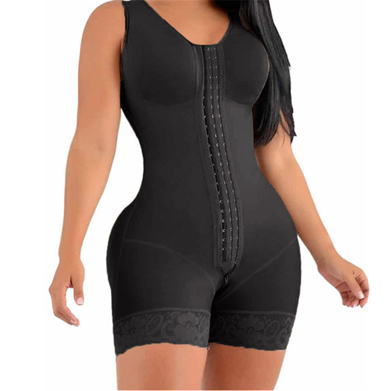 TK Fajas Colombianas De Alta Compresión Con Broches Para Mujer Faja Short Slimming Sheath Para Use Diary Y Post-Operational Control Férreo