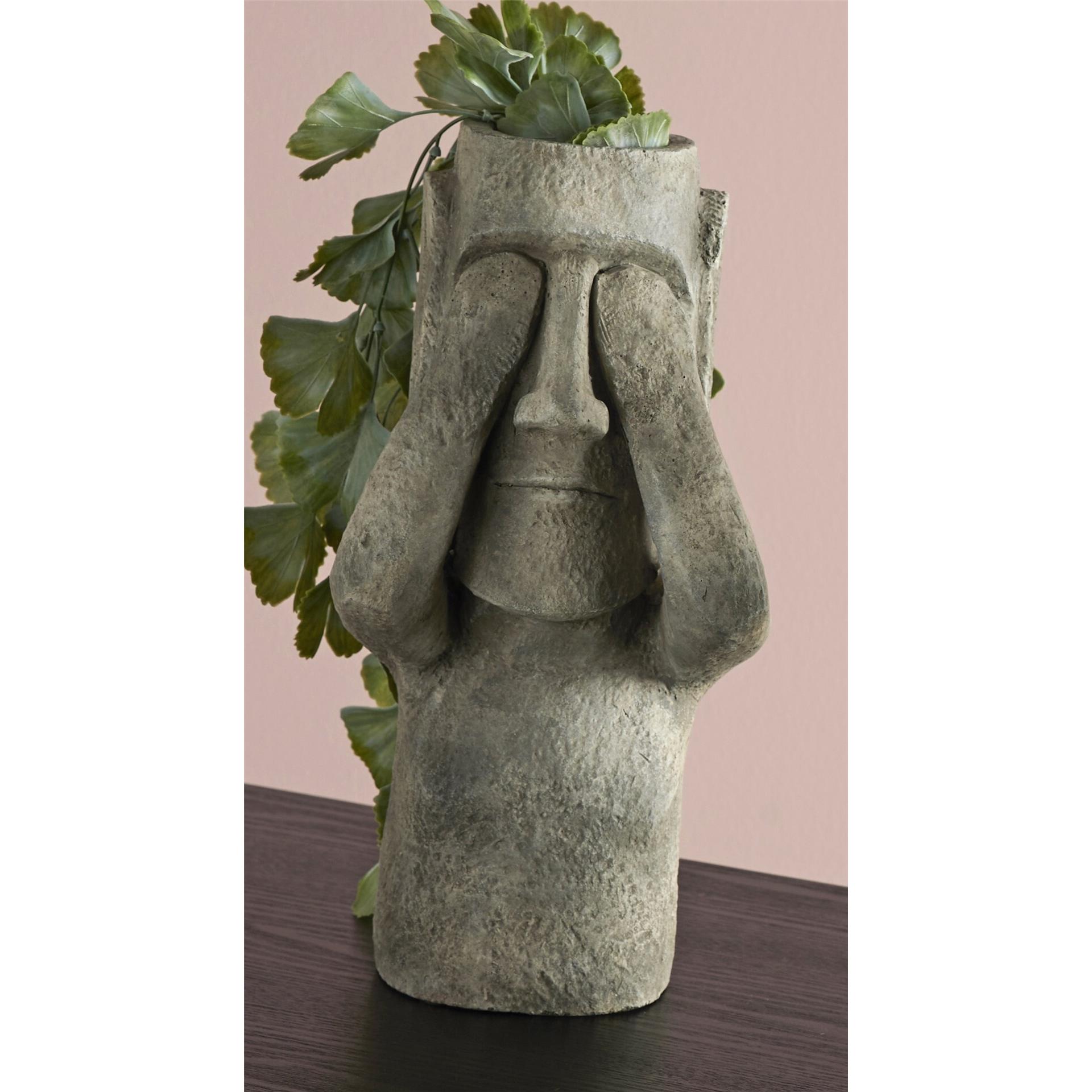 Moai ojos tapados 39 cms. 18dx39 cms. El mejor complemento para tu hogar lo encontrarás aquí.
