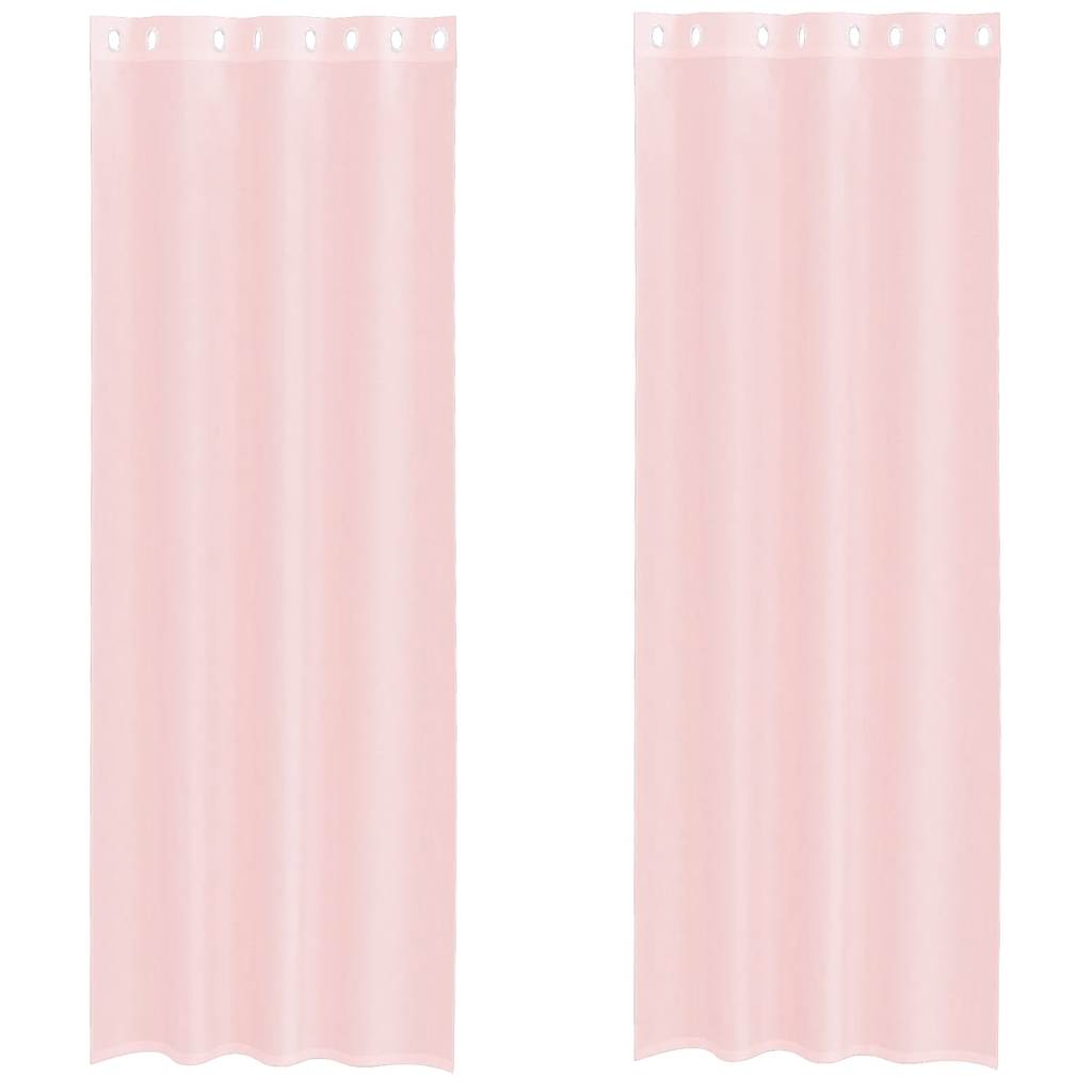 vidaXL Cortinas de gasa con ojales 2 uds 140x300 cm