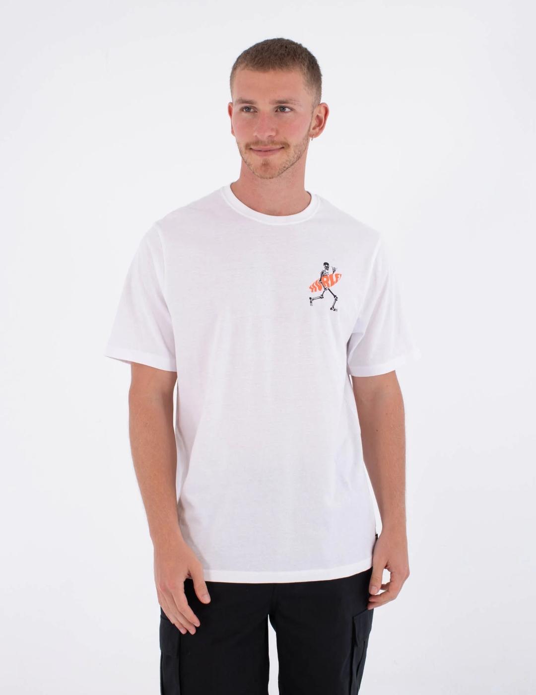 HURLEY CAMISETA BLANCA FLAMINGUE PRINTING