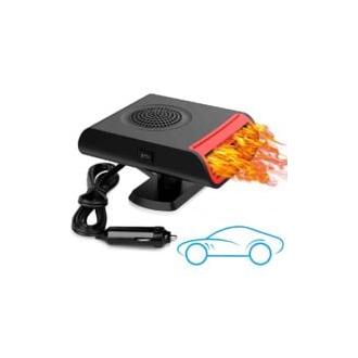 CA Calefactor portátil para coche, 2 en 1, rápido, 12 V, 150 W, insertable para encendedor, protección contra sobrecalentamiento, caja de cambios ajustable, silencioso, descongelador de parabrisas