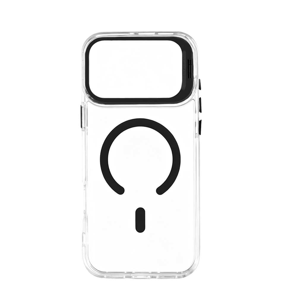 PACIFICO Funda Transparente Compatible con iPhone 17 y iPhone 18, Carcasa con Placa Metálica Magnética y Soporte en Marco de Cámara, Disponible en 5 Colores, Protección Antigolpes