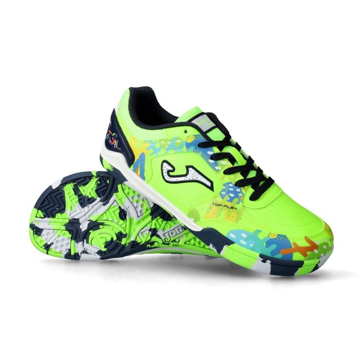 Zapatillas de fútbol sala para niño top flex jr 2611 verde Joma TOPFLEXJR2611