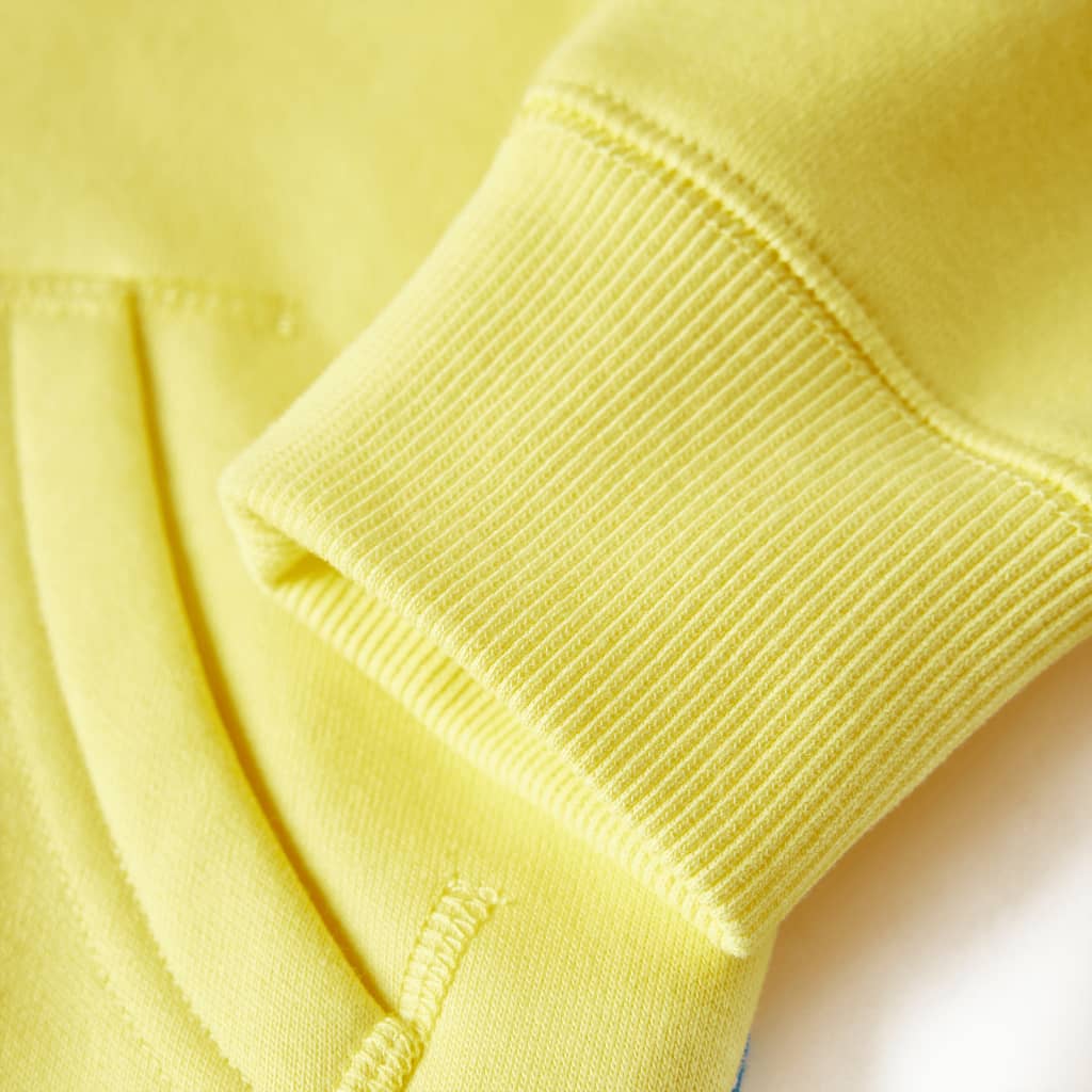Sudadera para Niños con Capucha y Cremallera Ropa de Manga Larga Amarillo Claro