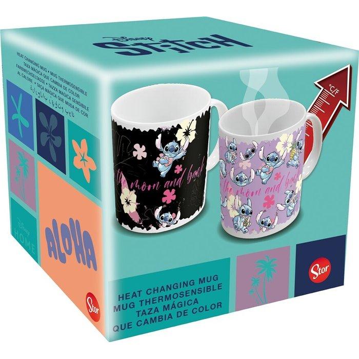 STOR TAZA TERMICA 325 ML EN CAJA REGALO STITCH Y ANGEL DISNEY CLASICOS CERAMICA ADULTO