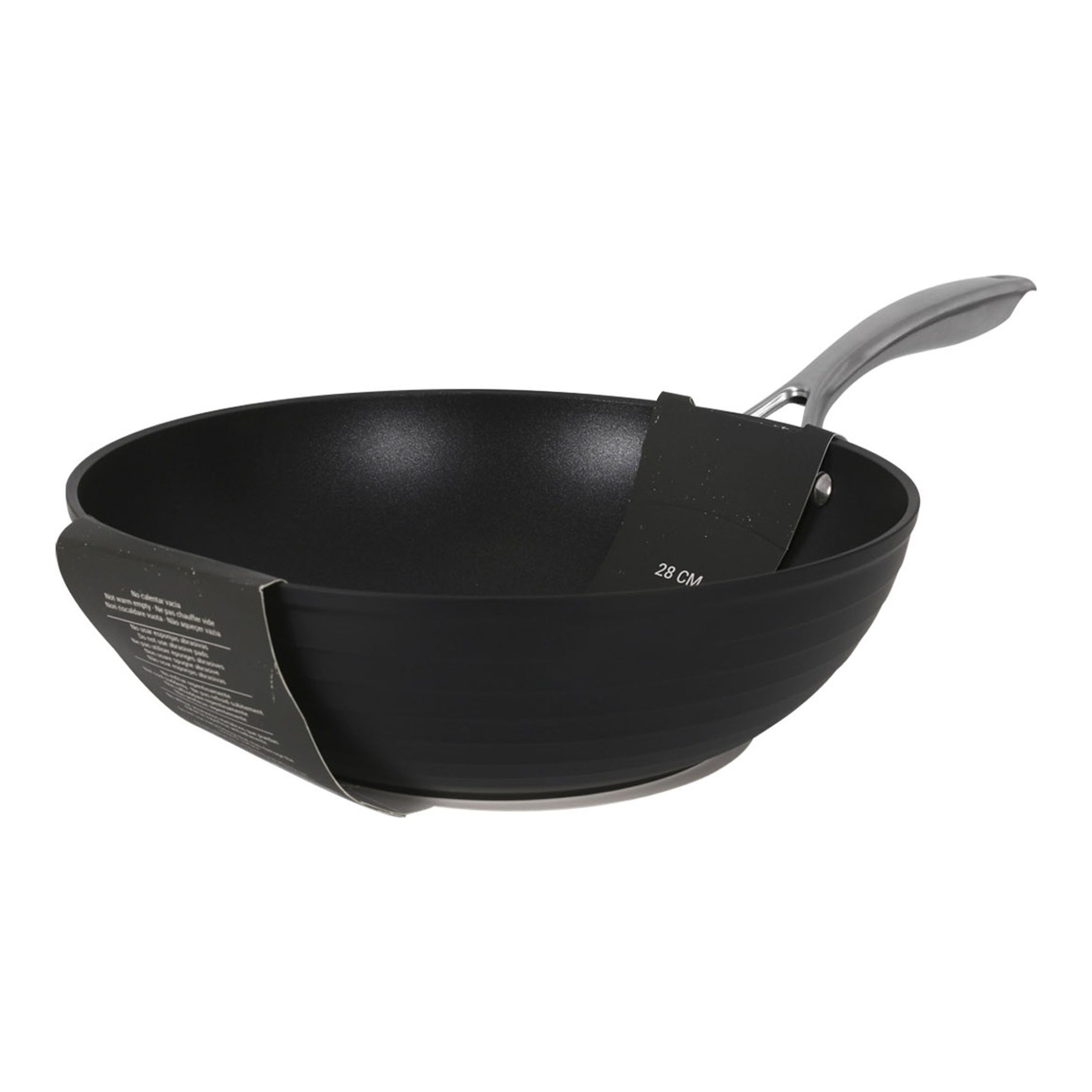 QUTTIN - Sartén Wok 28cm Aluminio Forjado Full Inducción, Colección Spiral - Apta para Todas las Cocinas, Antiadherente y Fácil de Limpiar - Resistente y Duradera | Amystyle