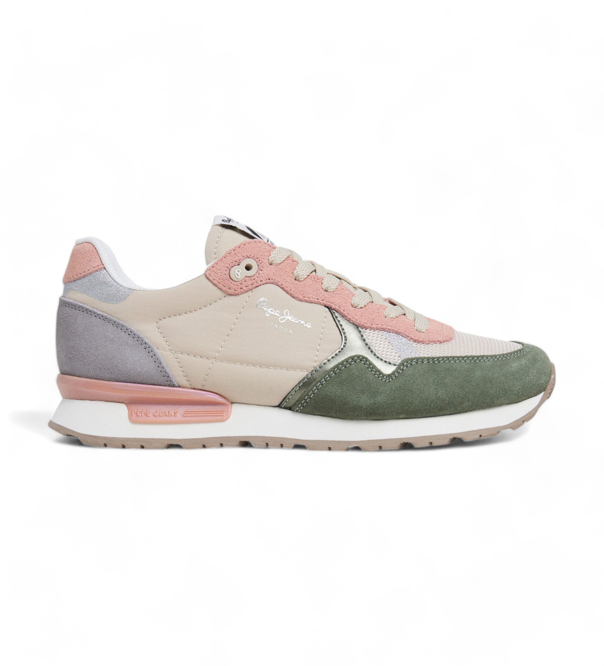 Pepe Jeans | Mujer | Zapatillas de Piel Brit Mixt rosa