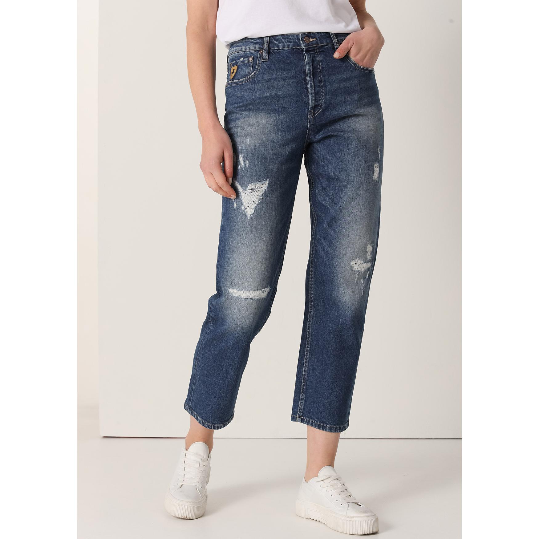 LOIS JEANS - Jeans Cintura baja- Daddy - Tiro largo Rotos- Tallaje en Pulgadas