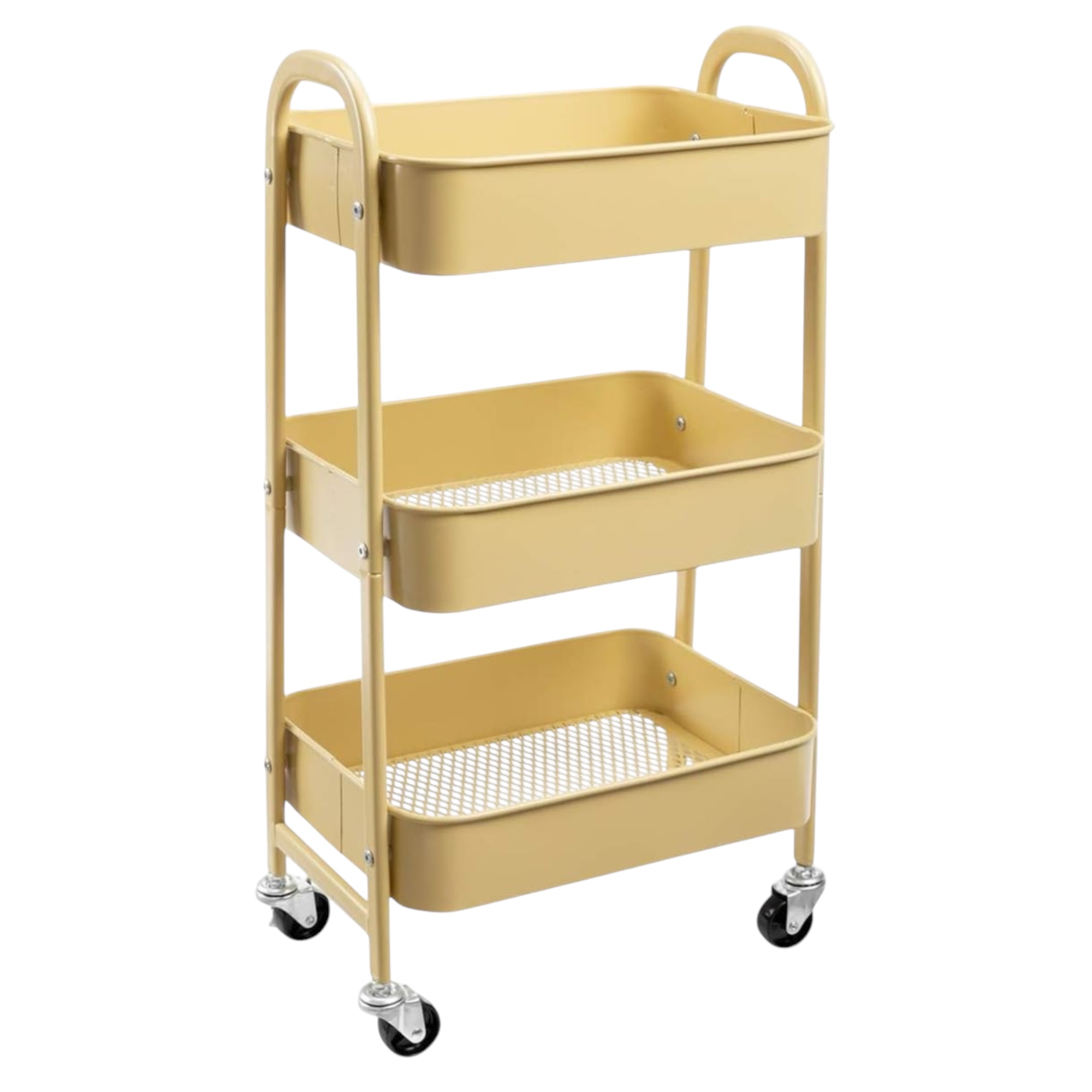 Carro de Almacenamiento Carrito Auxiliar con Ruedas Carro Cocina Carro Servicio Carrito Metalico con Ruedas 3 Niveles Carro Rodante Carro Organizador para Dormitorio Baño Oficina,Carrito de cocina o multiuso de tres niveles con rueda (FRUTA-002 1690 2090)